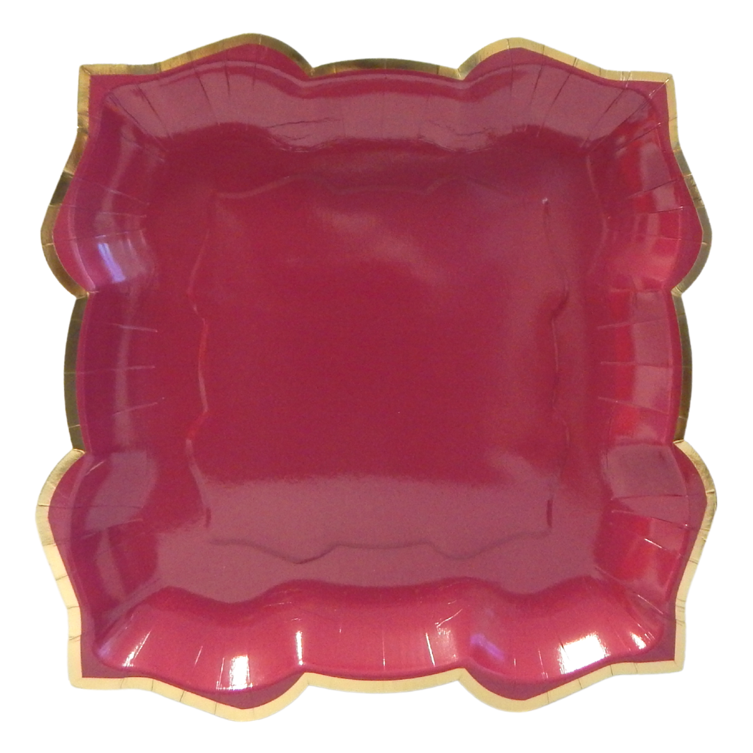 Lotus Large Party Plates (10pk) - Plum (Purple)