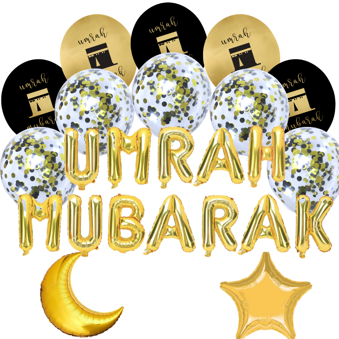 Balloon Bundle - Umrah Mubarak - Gold