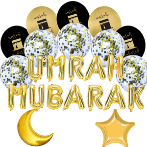 Balloon Bundle - Umrah Mubarak - Gold