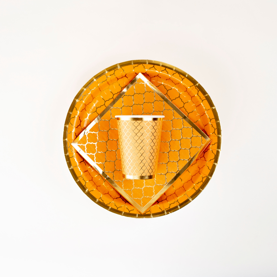 Moroccan Amber Party Cups - 10 pack