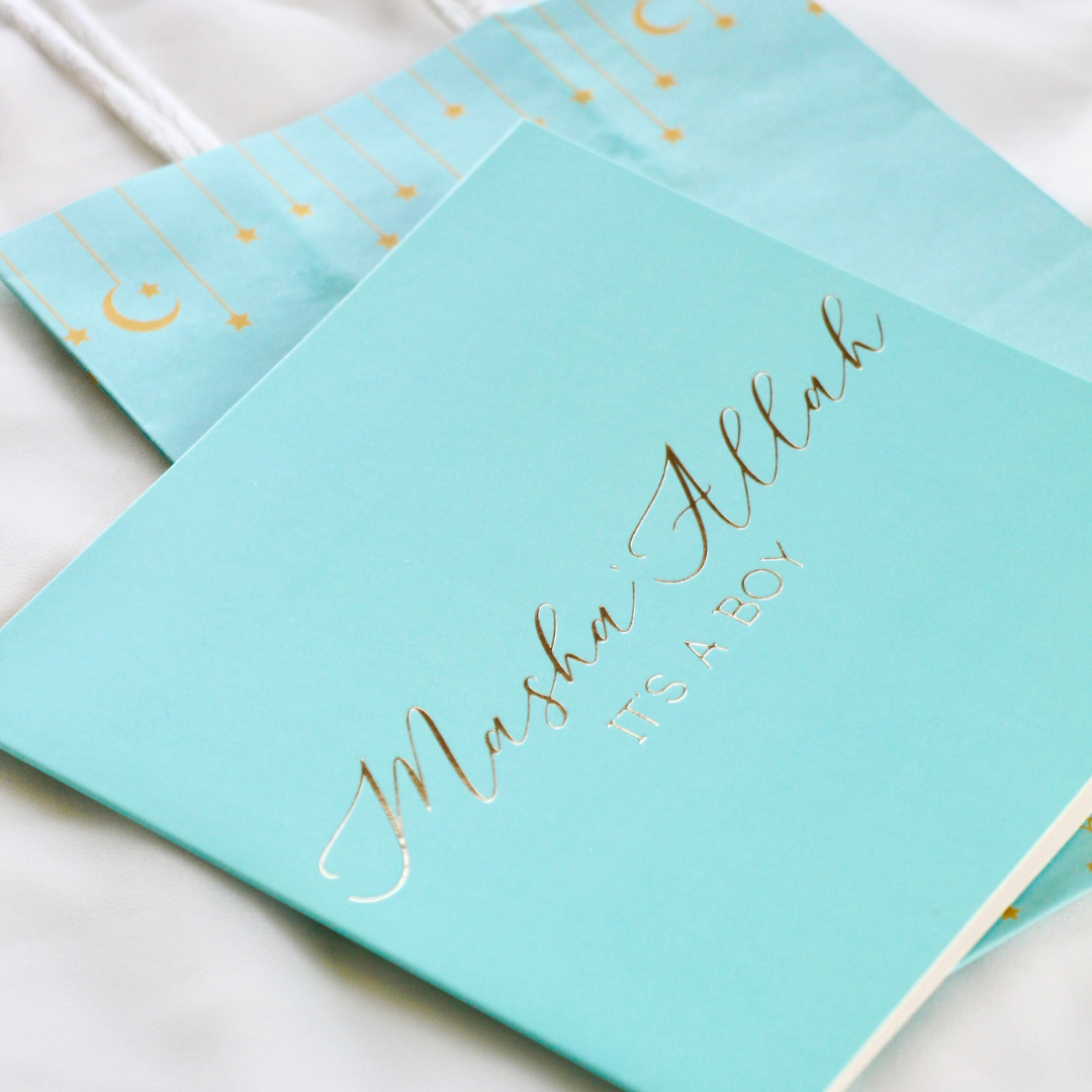 Luxury Foiled Greeting Card - Baby Boy