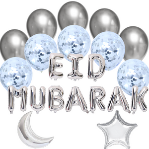 Balloon Bundle - Eid Mubarak - Silver