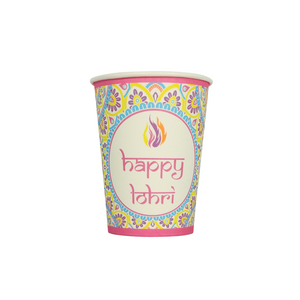 Happy Lohri Party Cups (10pk) - Multicolour