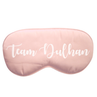 Team Dulhan Eye Mask - Pink & White