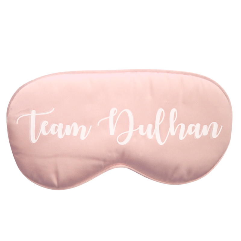 Team Dulhan Eye Mask - Pink & White