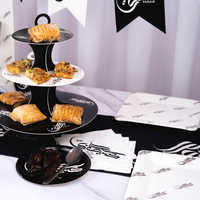 Eco Eid Party Plates (10pk) - White & Black