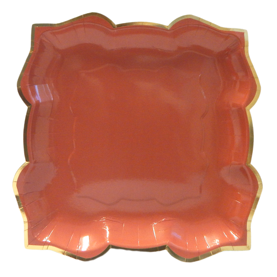 Lotus Large Party Plates (10pk) - Berry (Maroon)
