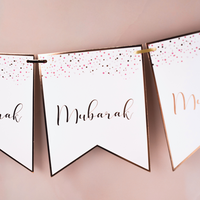 Mubarak Confetti Party Banner