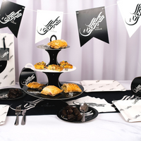 Eco Eid Cupcake Stand - Black & White