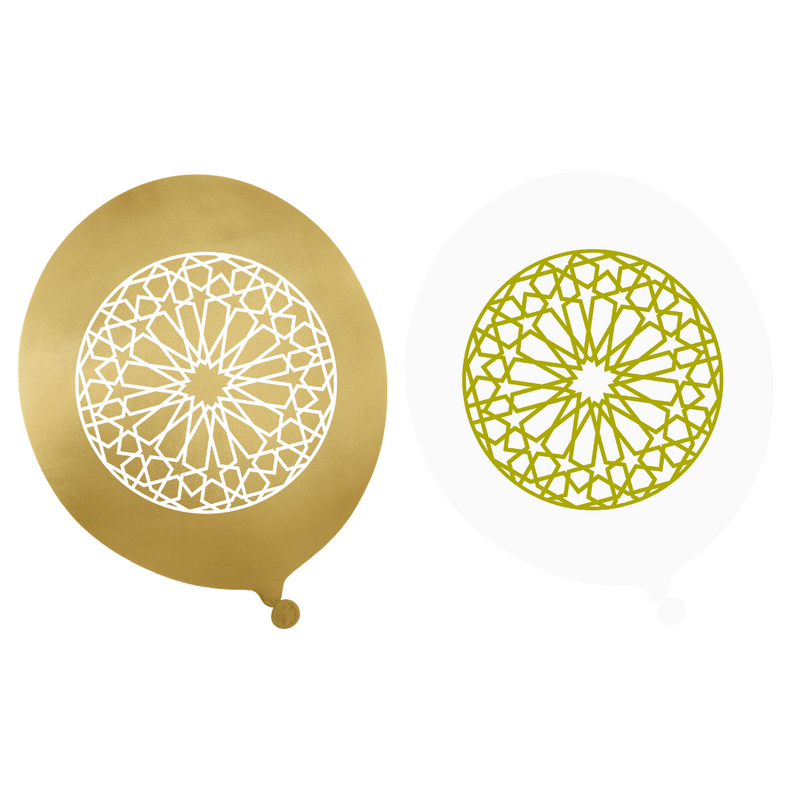 Geo Gold Party Balloons - 10 pack