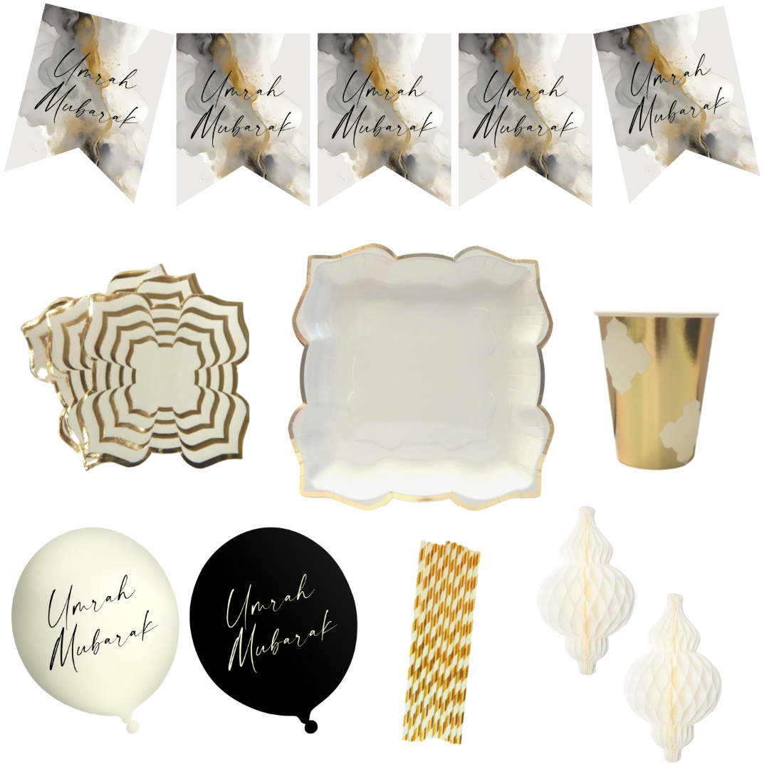Party In A Box - Umrah - Cream & Black