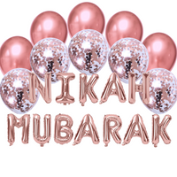 Balloon Bundle - Nikah Mubarak - Rose Gold