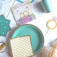 Moroccan Teal Party Plates - 10 pack