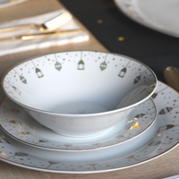 Lantern Gold Plated - 18pc Dinner Set - Ceramic Porcelain China