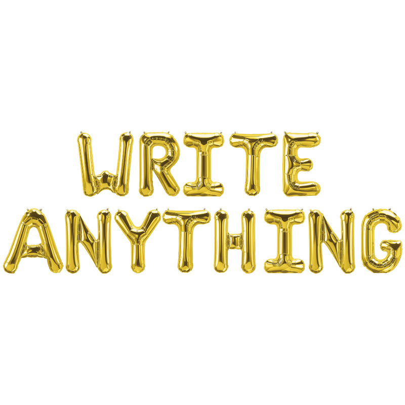 Personalised "Write Anything" Foil Balloons - Gold