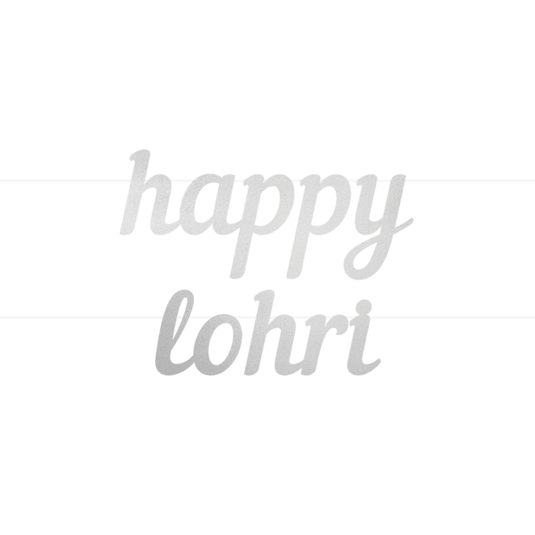 Happy Lohri Letter Banner - Silver