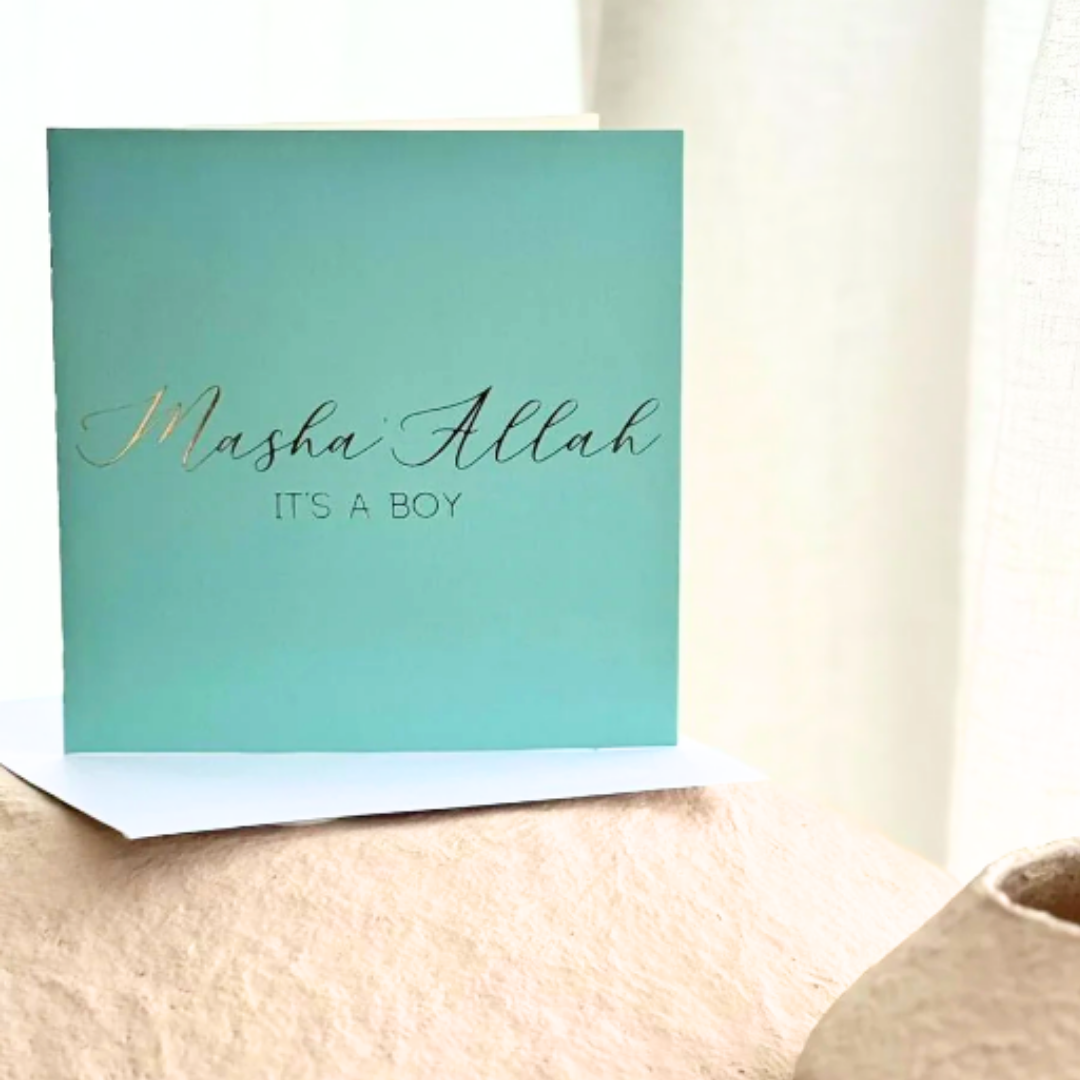 Luxury Foiled Greeting Card - Baby Boy