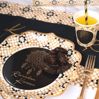 Ramadan Kareem Party Plates (10pk) - Black & Gold