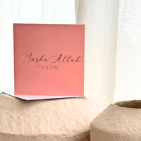 Luxury Foiled Greeting Card - Baby Girl
