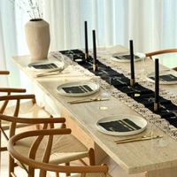 Ramadan Table Runner - Gold Geo