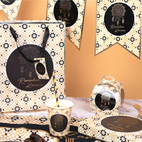 Ramadan Kareem Party Banner - Black & Gold