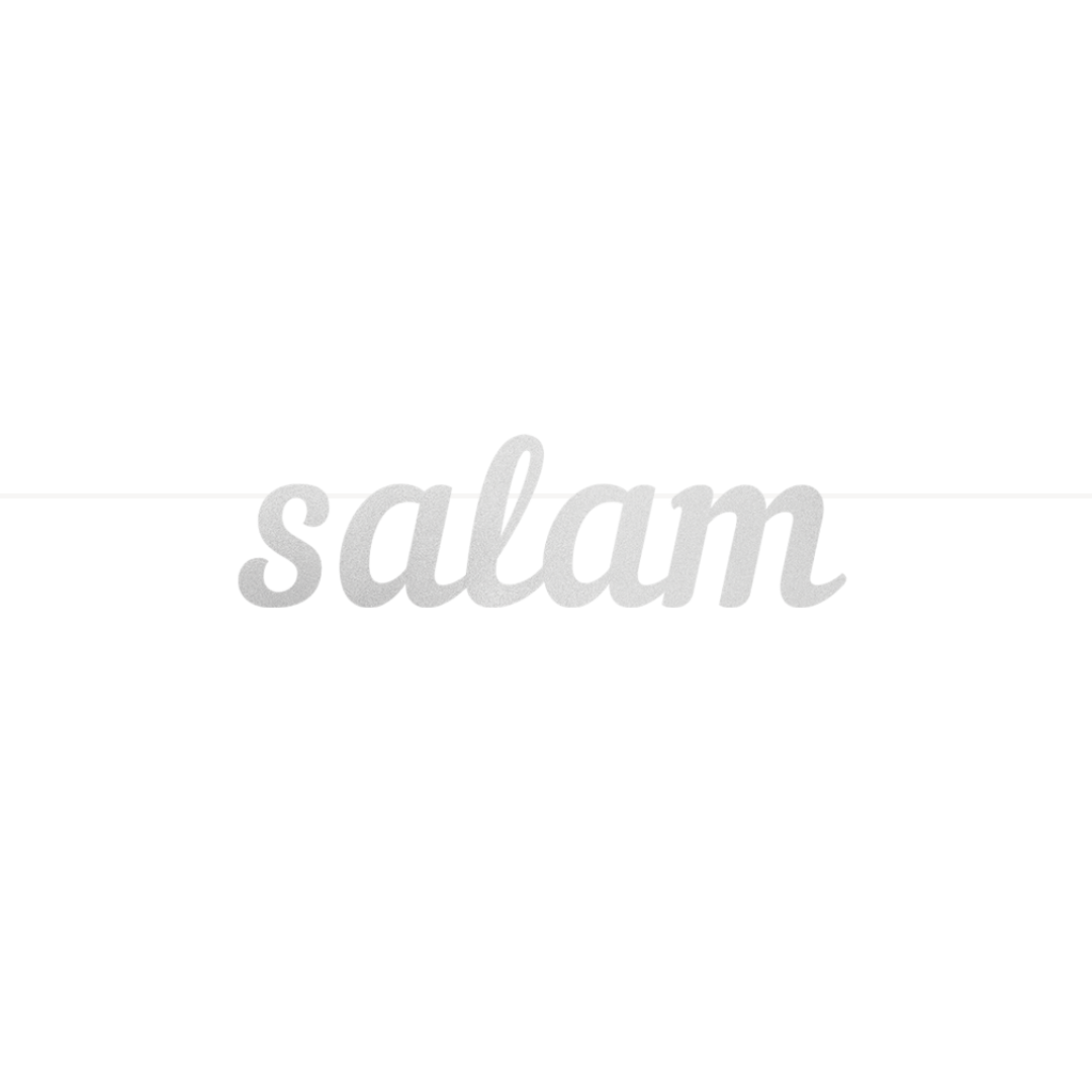 Salam Letter Banner - Silver