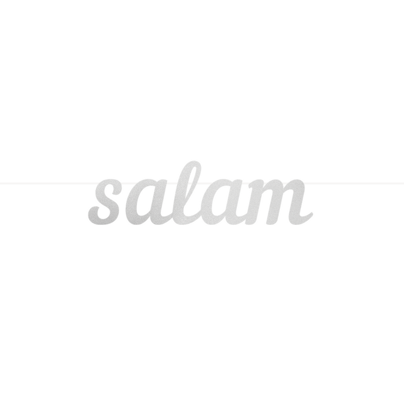 Salam Letter Banner - Silver