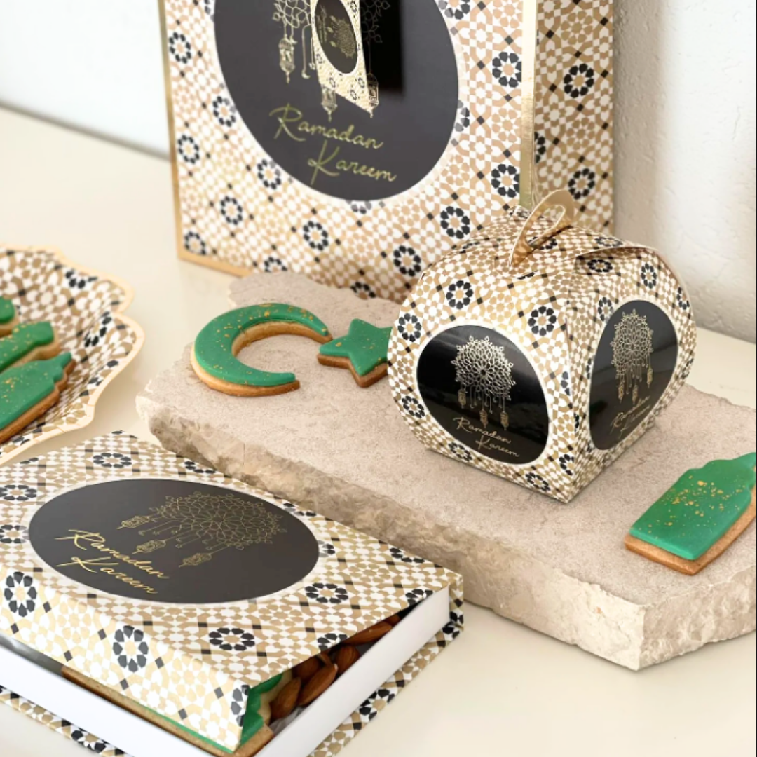 Ramadan Kareem Treat Boxes (10pk) - Black & Gold