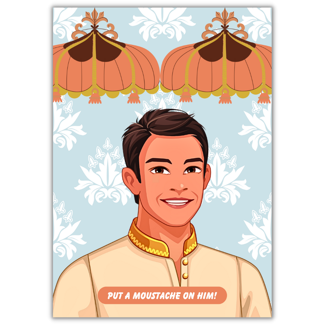 Put The Moustache On The Groom - Party Game Pack