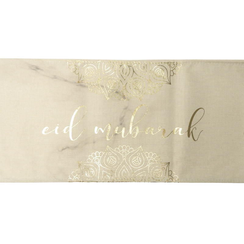 Eid Table Runner - Marble & Gold