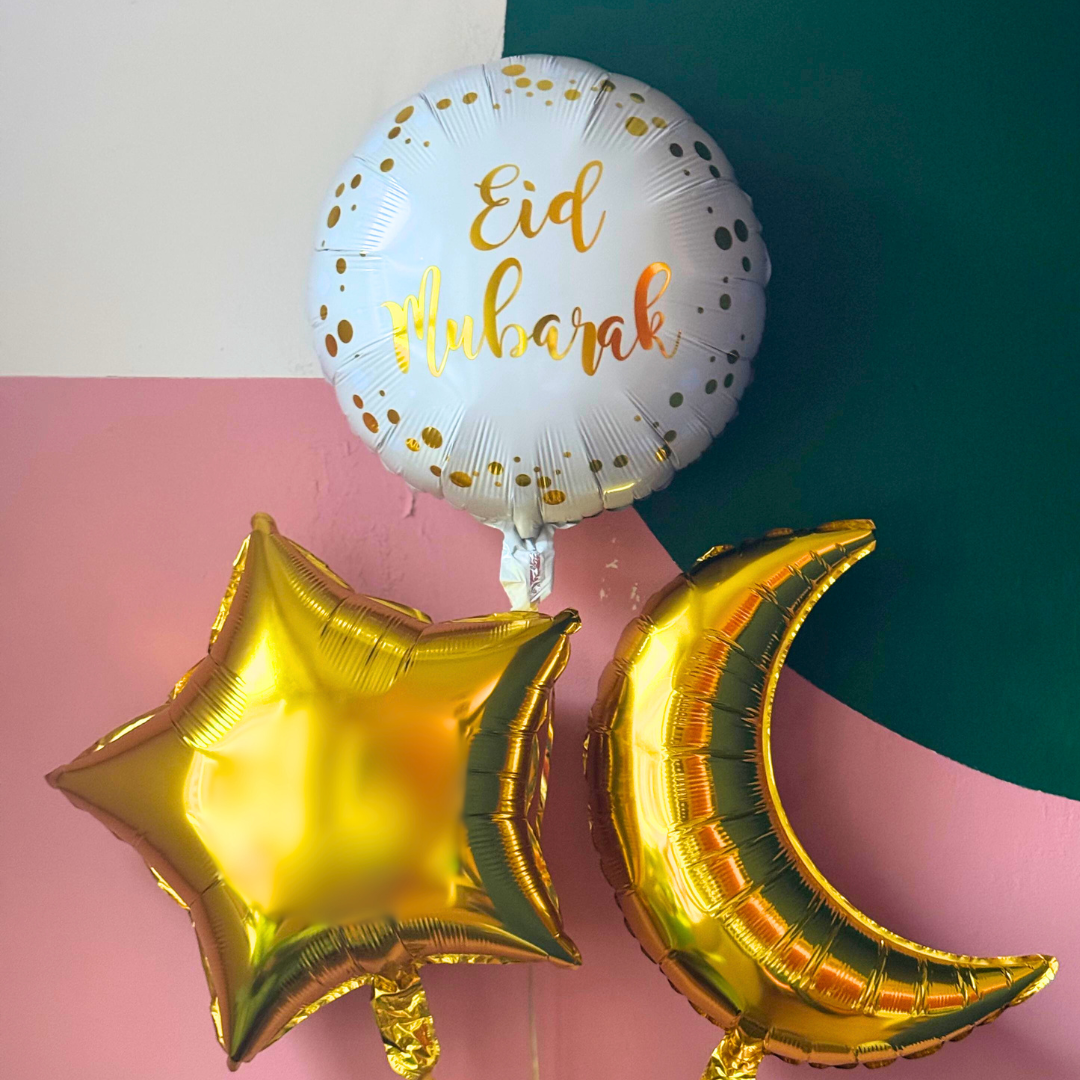 Eid Foil Balloon Bundle - Inflated with Helium