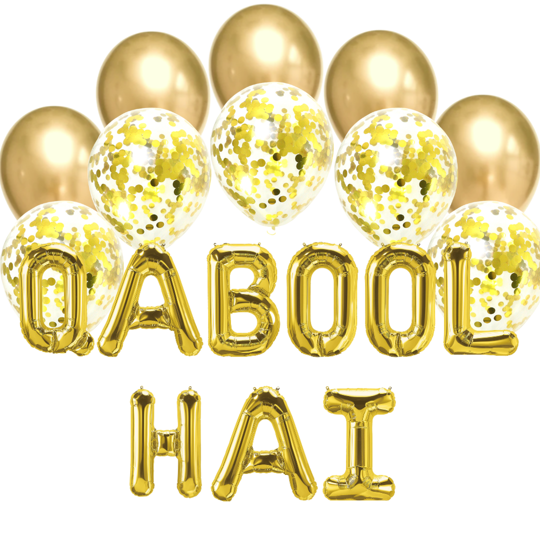 Balloon Bundle - Qabool Hai - Gold