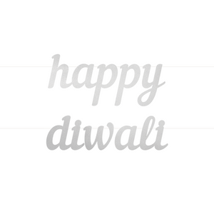 Happy Diwali Letter Banner - Silver