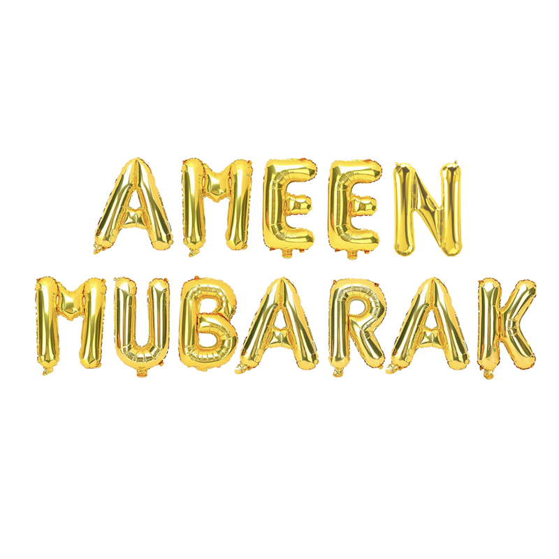 Ameen Mubarak Foil Balloons - Gold