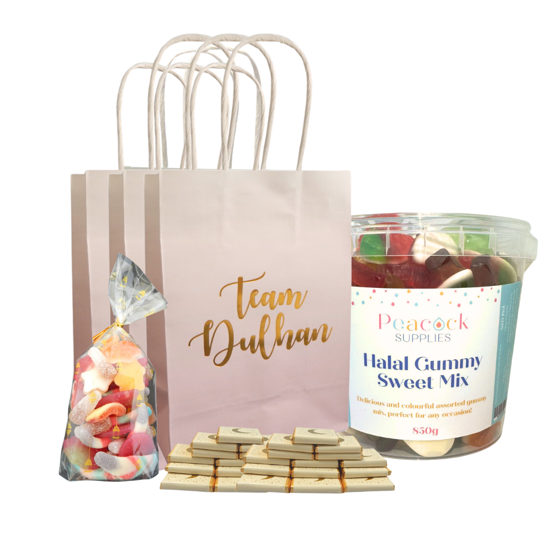 Team Dulhan Treat Bag Bundle (10pk) - Pink & Gold