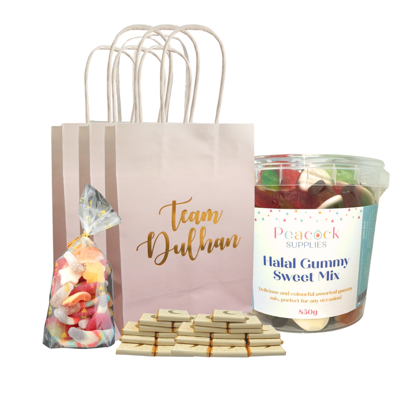 Team Dulhan Treat Bag Bundle (10pk) - Pink & Gold