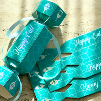 Happy Eid Crackers (10pk) - Teal & Iridescent