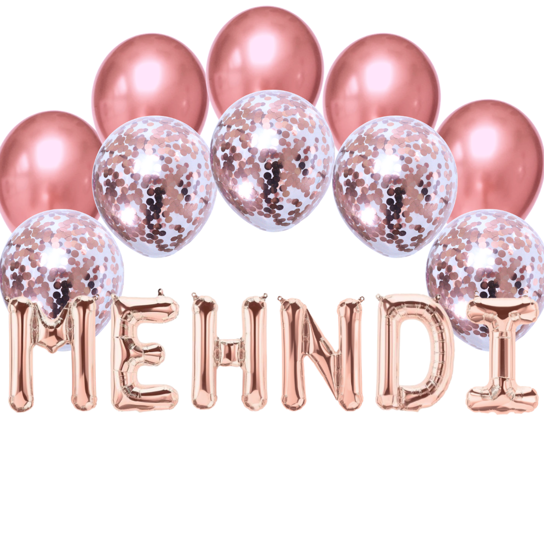 Balloon Bundle - Mehndi - Rose Gold