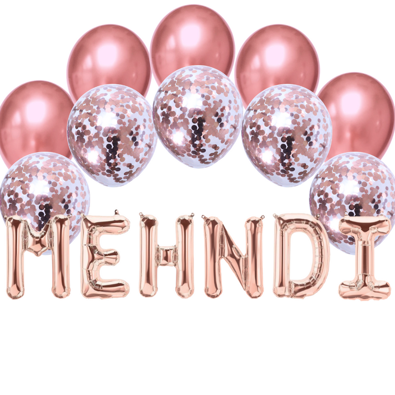 Balloon Bundle - Mehndi - Rose Gold