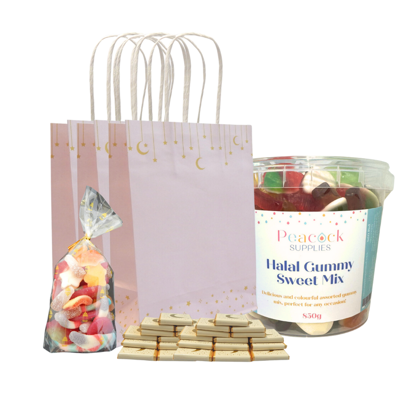 Moon & Stars Treat Bag Bundle (10pk) - Pink