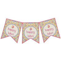 Happy Lohri Party Banner - Multicolour