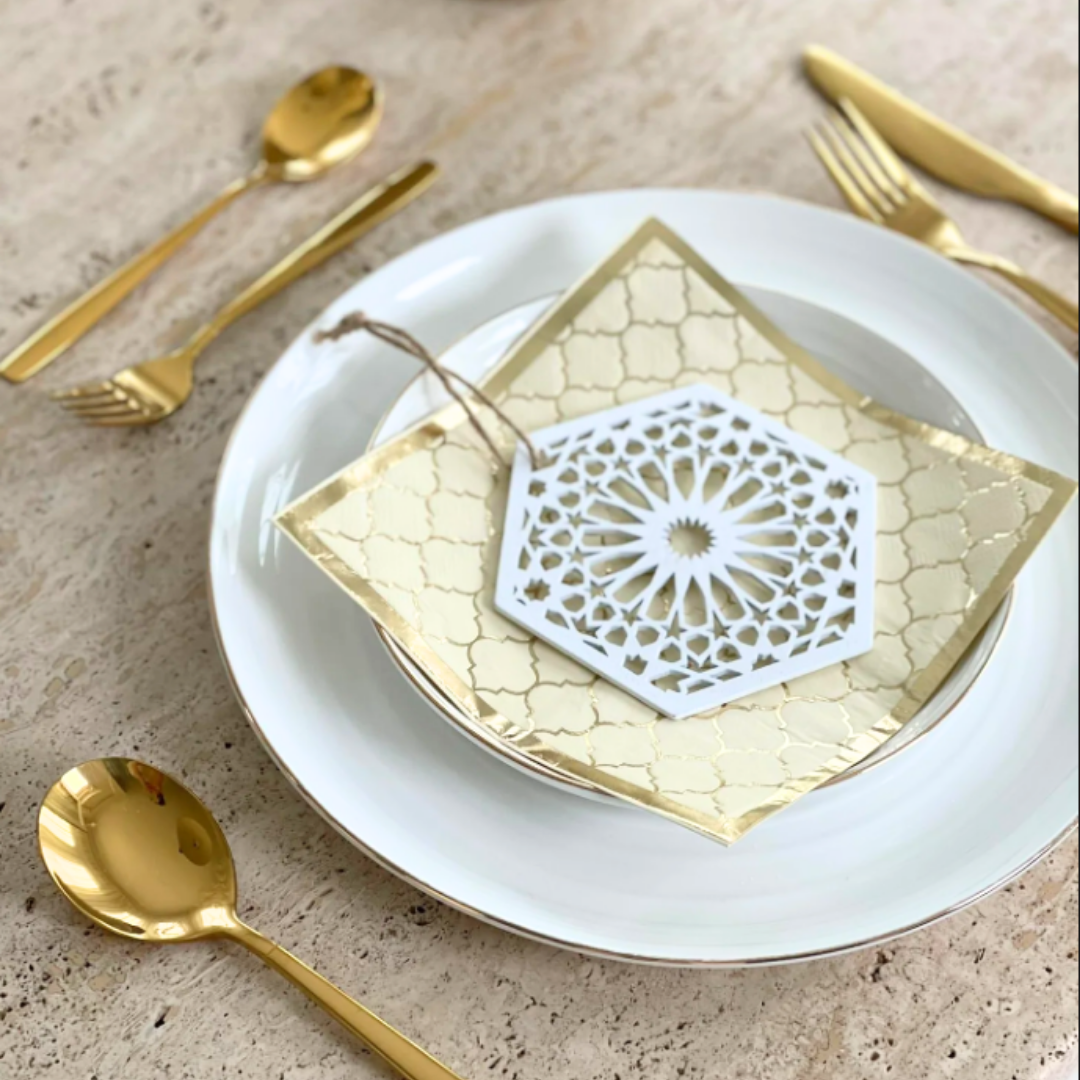 Moroccan Ivory Party Napkins - 20 pack