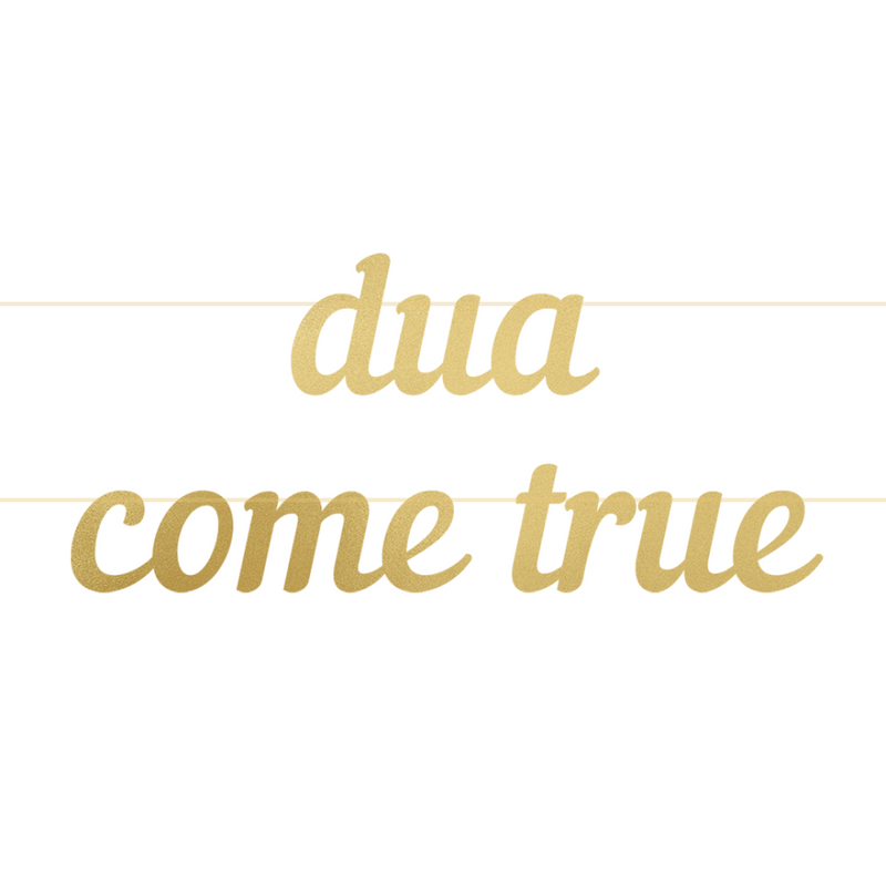Dua Come True Letter Banner - Gold