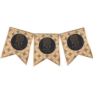 Ramadan Kareem Party Banner - Black & Gold