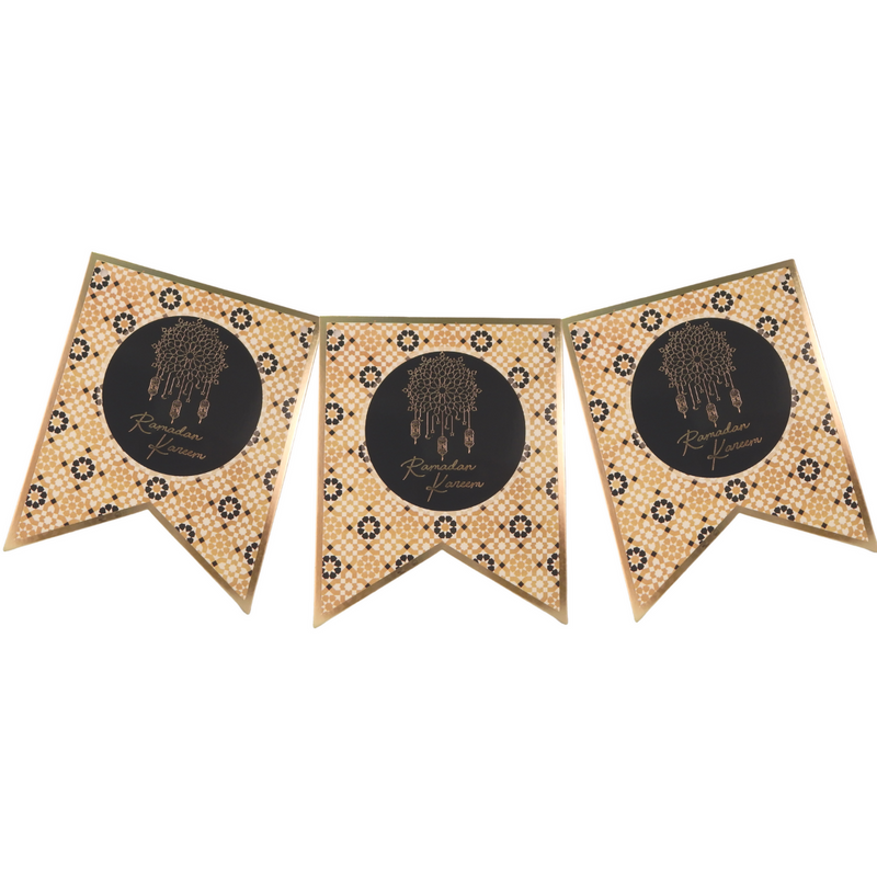 Ramadan Kareem Party Banner - Black & Gold