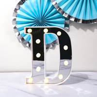 Eid LED Letter Lights - Silver Mirrored