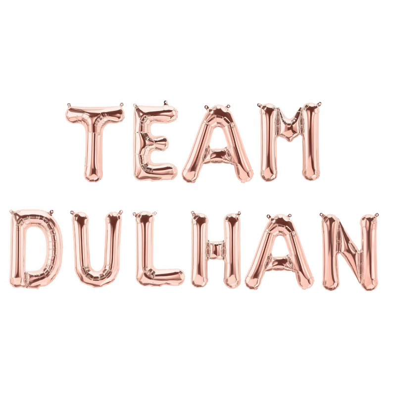 Team Dulhan Foil Balloons - Rose Gold