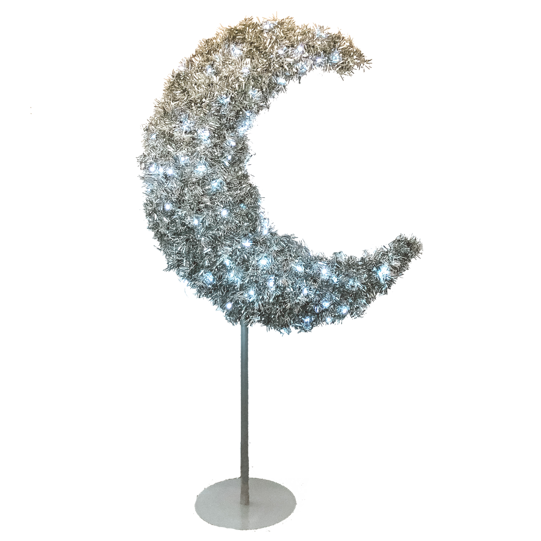 5ft Eid Moon Tree & LED lights - Silver