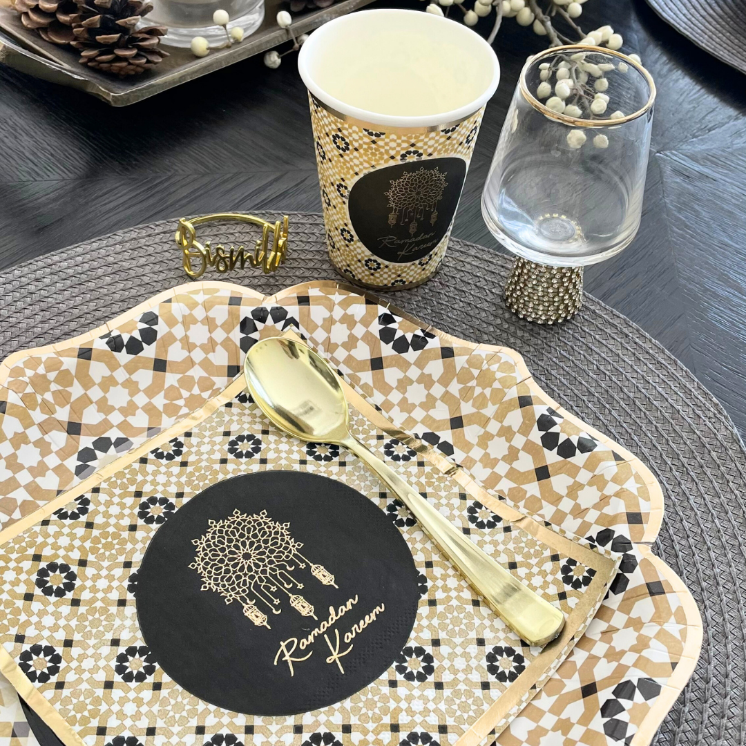 Ramadan Kareem Party Napkins (20pk) - Black & Gold