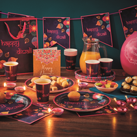 Happy Diwali Banner - Purple & Pink